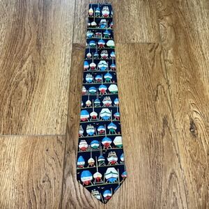 Alynn Neckwear Mens Silk Tie Winter Storage Eric Holch Nautical Boat Navy Blue